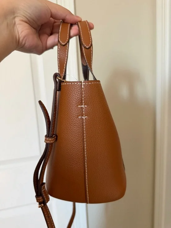 Classic Structured Tote in Saddle Brown - Picture 2 of 4